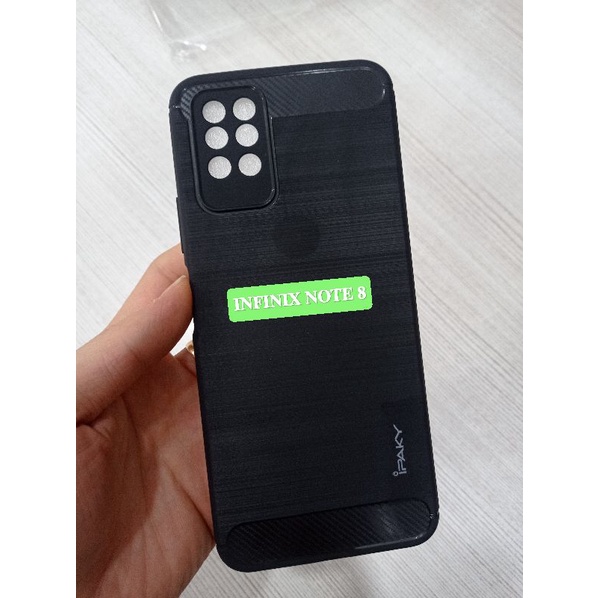 IPAKY CASE FOR INFINIX NOTE 8  Soft Case ipaky carbon