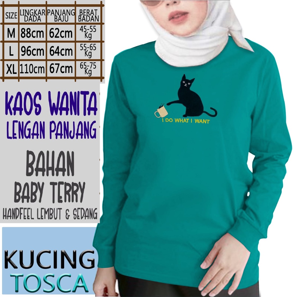 JESETA Kaos Wanita Lengan Panjang / Kaos Sweatshirt / Atasan Wanita / Atasan Wanita Lengan Panjang