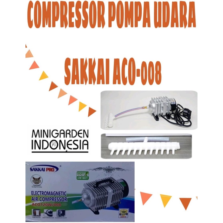 SAKKAI PRO ACO-008 120W ELECTROMAGNETIC AIR COMPRESSOR PUMP AERATOR