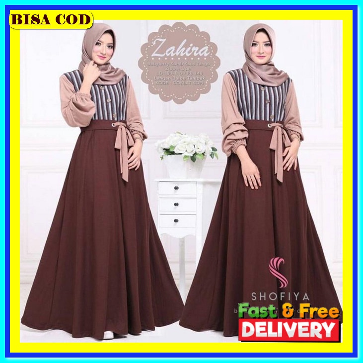 Milano Midi Dress | Long Dress Muslim Remaja Polos Jumbo | Casual Wanita | Termurah | Fashion Muslim
