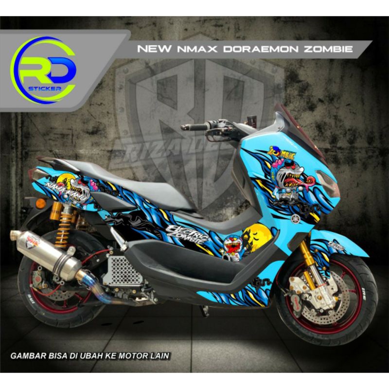 decal sticker new nmax Doraemon zombie. sticker nmax 2020 2021 2022