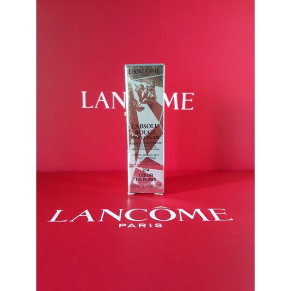 LANCOME L'ABSOLUE ROUGE RUBY CREAM LIPSTICK 274 COEUR DE RUBIS