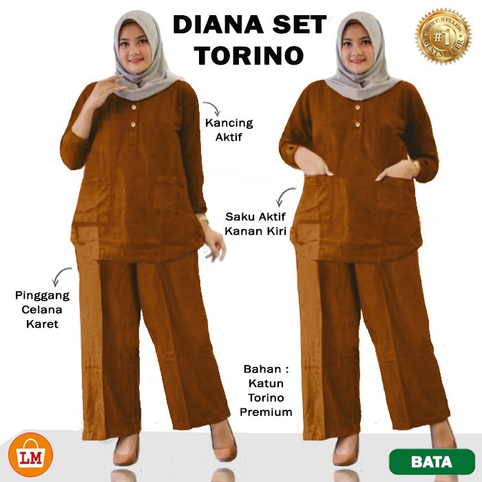 Baju Setelan Wanita DIANA TORINO Katun Big Size XL-3XL TERKINI TERMURAH LMS 28981-28989