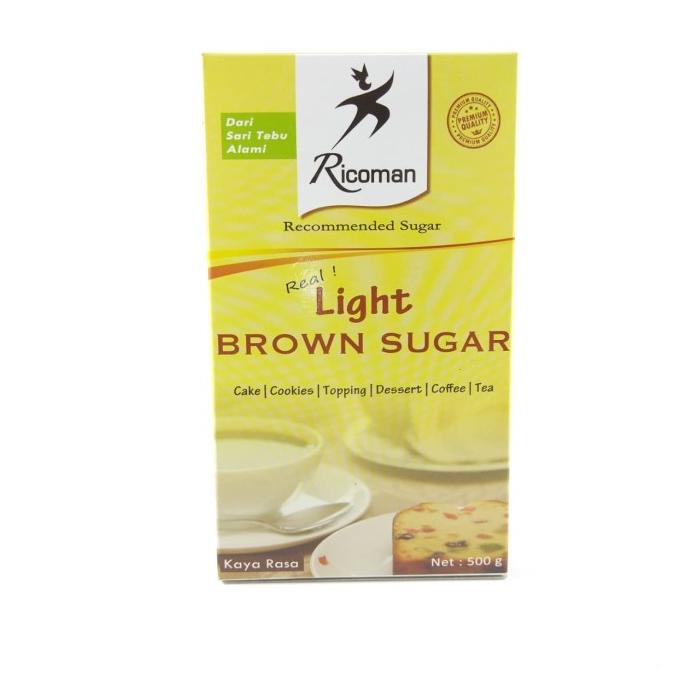 

Diskon Ricoman Light Brown Sugar 500gram Gula 500 gr fine textured Diskon