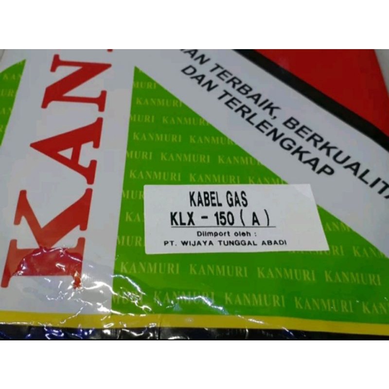 kabel tali gas KLX 150 bagian A original Kanmuri