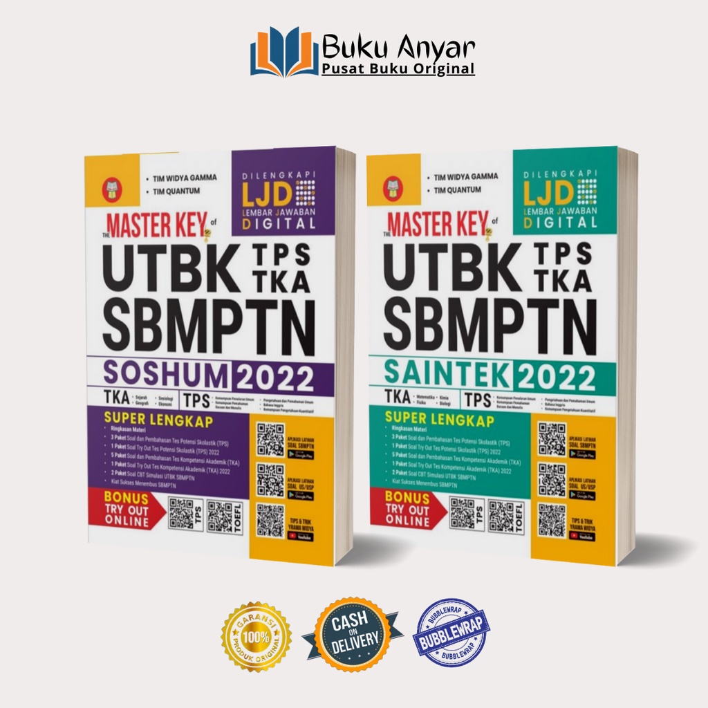 BUKU THE MASTER KEY OF UTBK TPS TKA SBMPTN SOSHUM SAINTEK 2022