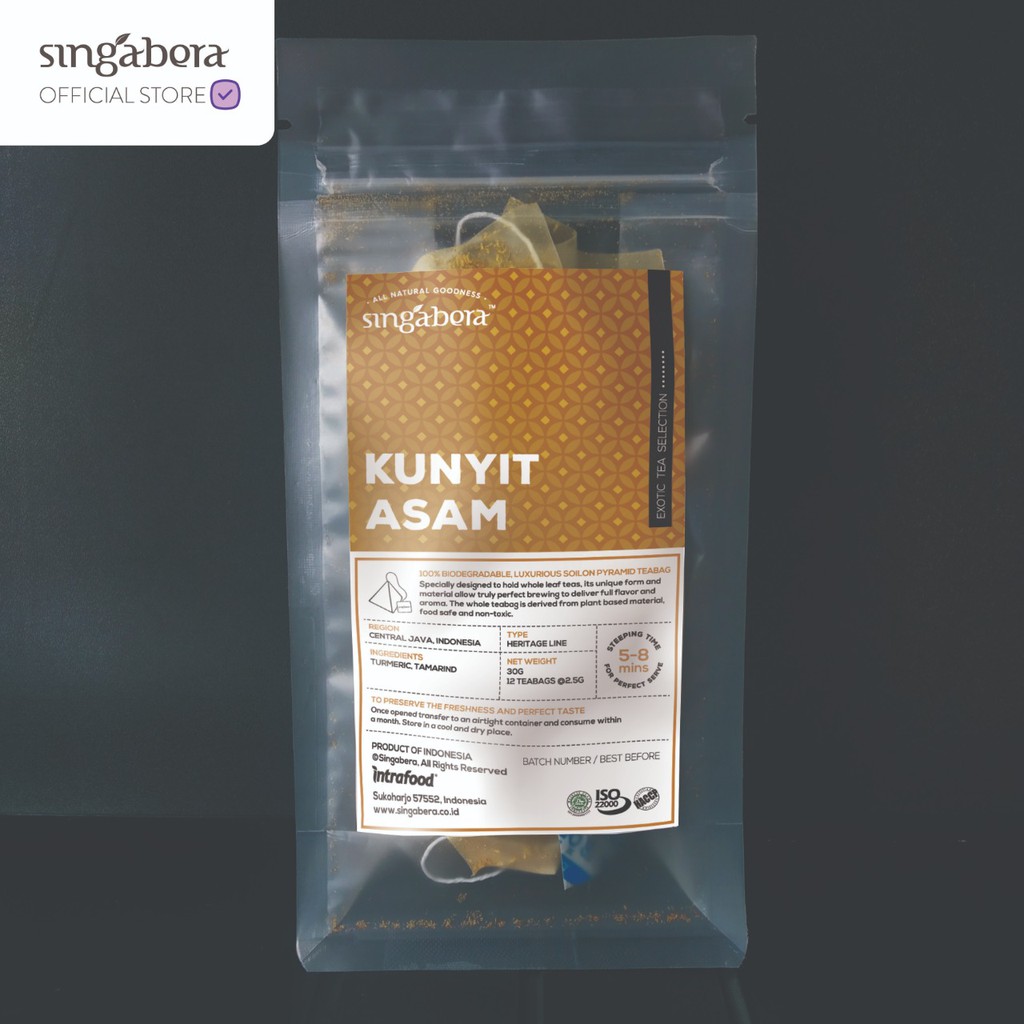 

Singabera tisane Kunyit Asam - Herbal Infusion -12 Teabag