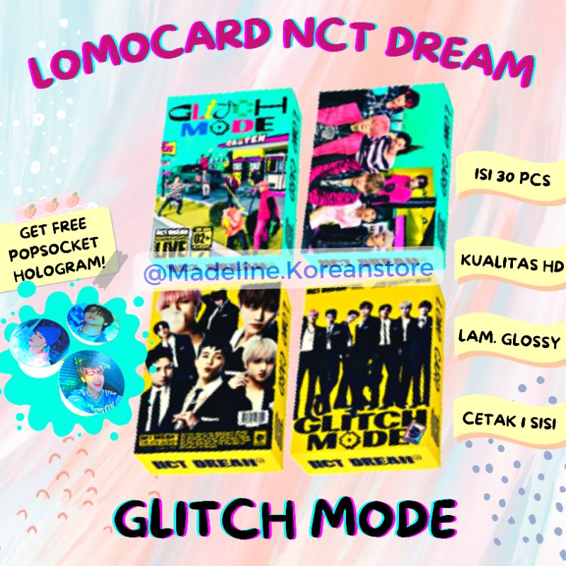 FREE POPSOCKET Lomocard NCT / Lomocard NCT DREAM Glitch Mode Hello Future Hot Sauce Hotel Dream 30 P