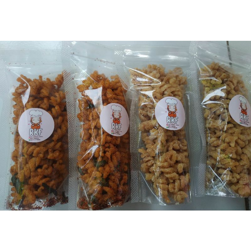 

Makaroni spiral pedas gurih renyah (35gram) by RKF