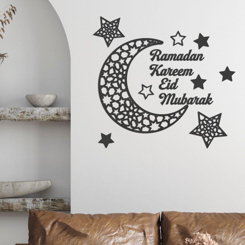 Populer Stiker Dinding Dekorasi Rumah Ruang Tamu Removable Islami Eid Mubarak Akrilik Wall Decal