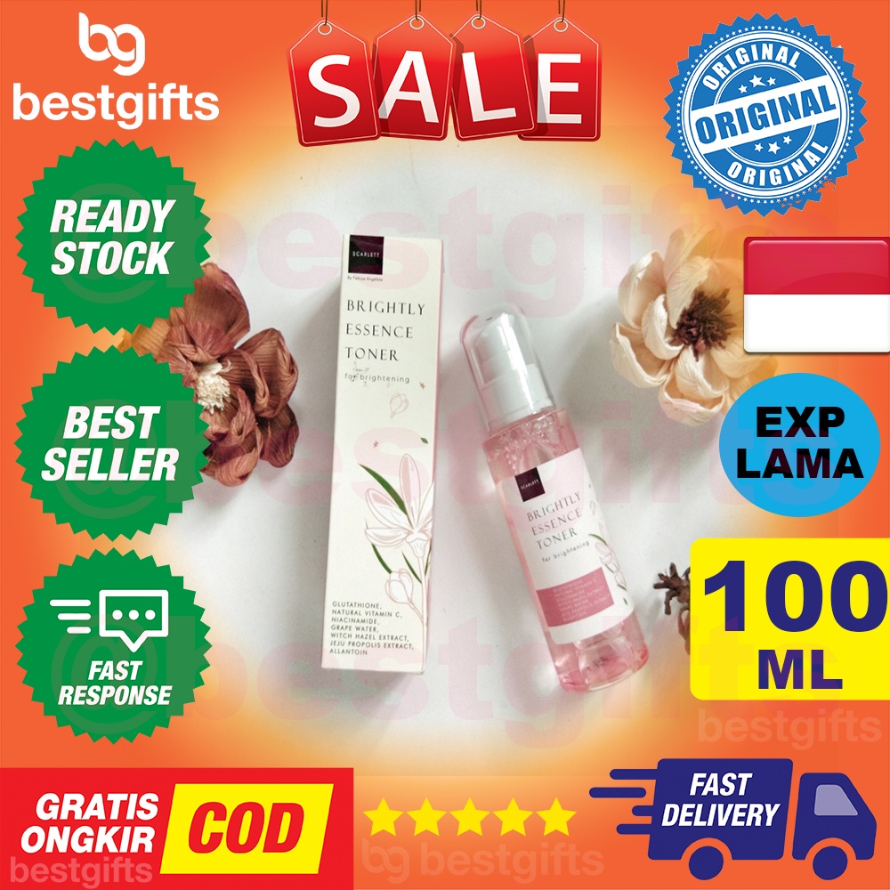 SCARLETT WHITENING BRIGHTLY ESSENSE TONER MUKA TONER WAJAH - 100 ML