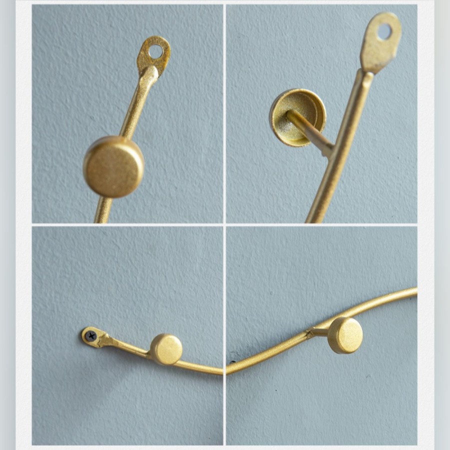 TBI Gantungan Dinding Luxury Wall Hanger Hook Gold &amp; Black Hiasan Dinding