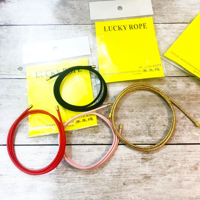 Gelang Tali Magnetik Warna Emas 3D gelang aksesoris fashion. Lucky rope. Kalung lucky rope