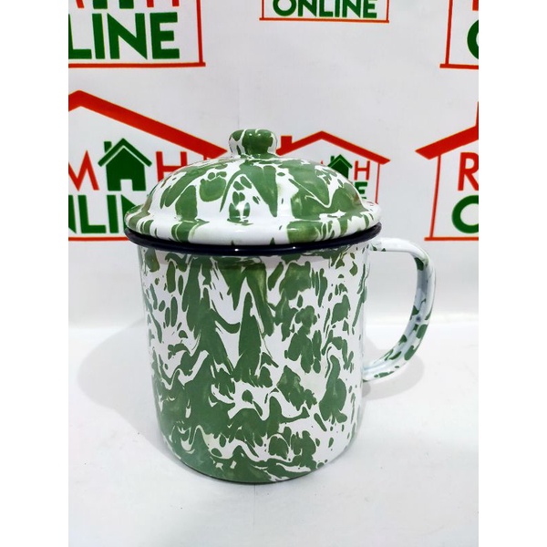 MUG TUTUP SENG 12CM LURIK TIMBANGAN