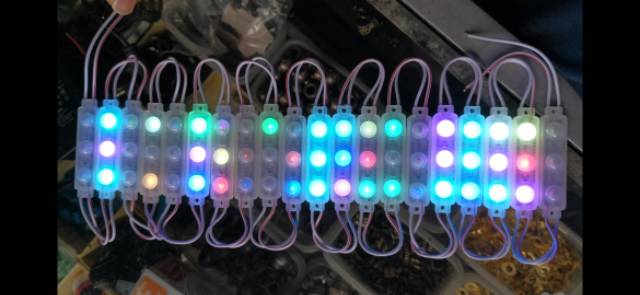 Modul led (isi 20 pcs) RGB 5015 3 mata timbul 12Volt 12V murah