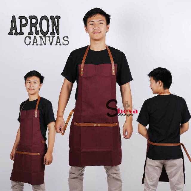 APRON CANVAS (with synthetic leather) / CELEMEK