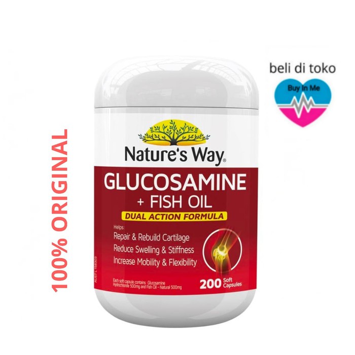 Nature's Way Glucosamine + Fish Oil 200 Soft Capsules