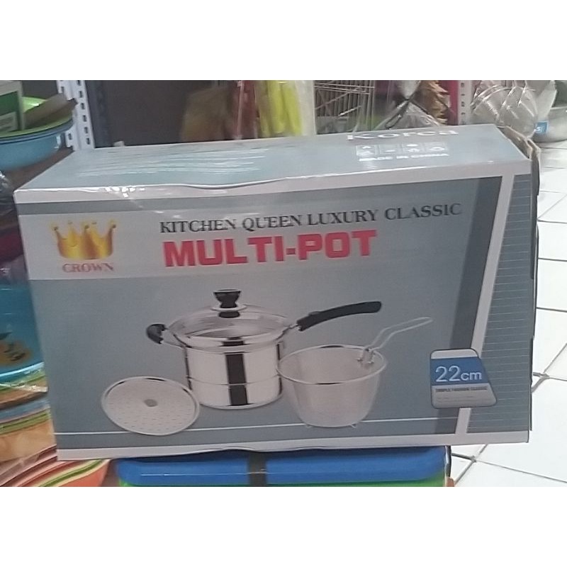 STEAM FRYING MULTI POT 22CM / DEEP FRYING