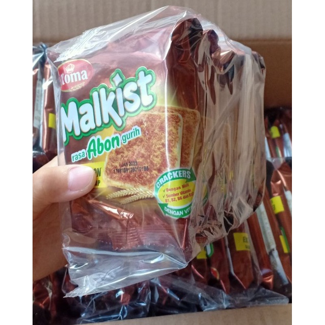 

agen distributor snack makanan ringan malkist roma extra abon gurih dan mantap pack @18gr