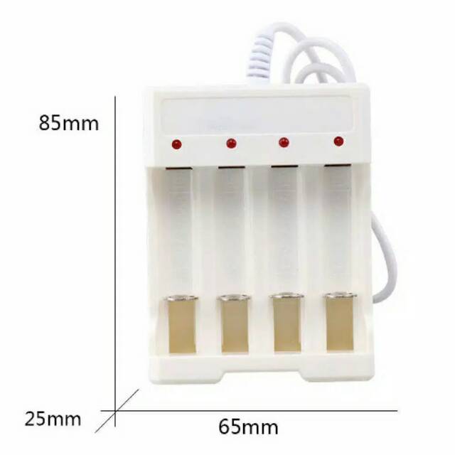 Charger Baterai AA dan AAA Usb Warna putih Cas Batre AA USB