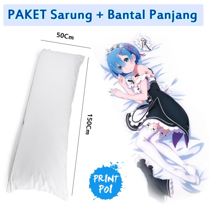 PAKET Bantal Panjang Custom Desain Waifu Suka - Suka PRINTPOI - ANIME