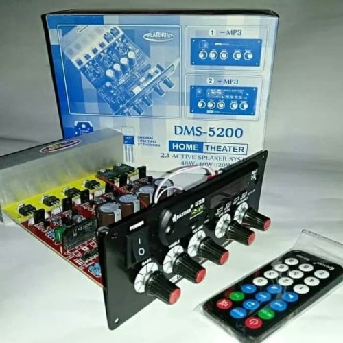 Amplifier DMS 5200 MP3 Plus Box Kayu Tanpa Trafo