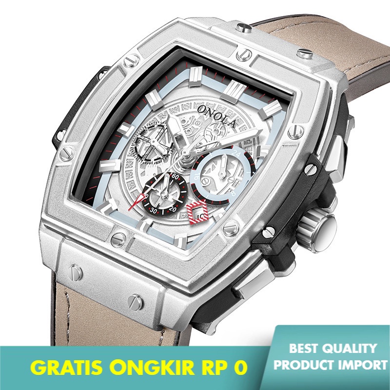 Onola   Otomatis Mekanis Jam Tangan Pria Gentong Tahan Air Luminous Pria tangan