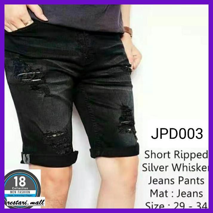 SNAEJAIRP- CELANA PENDEK SOFT JEANS BY TOPMAN - JPD001 HITAM, 29 -ORIGINAL.
