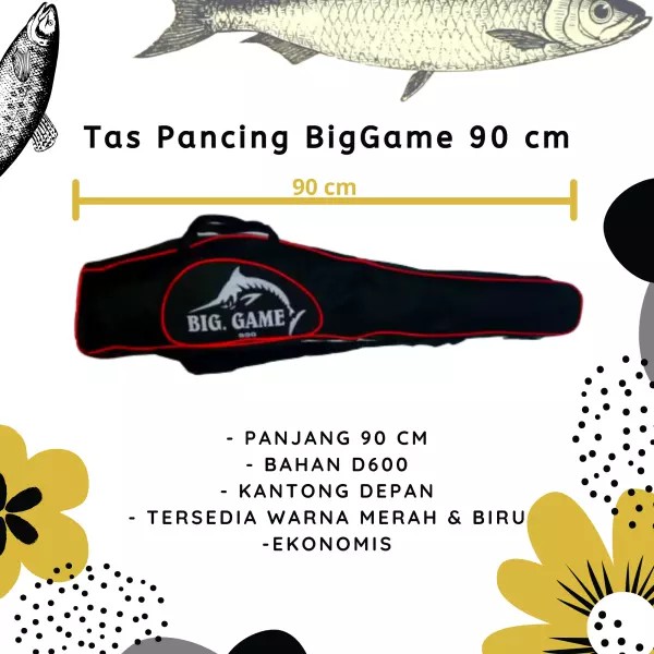 Tas Pancing BigGame 2 Joran Ukuran 90 cm