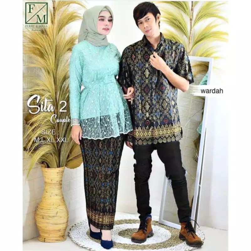 Setelan Kebaya Couple Pesta Pernikahan dan Wisuda Model Cantika