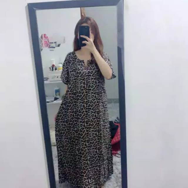 Daster leopard home dress leopard