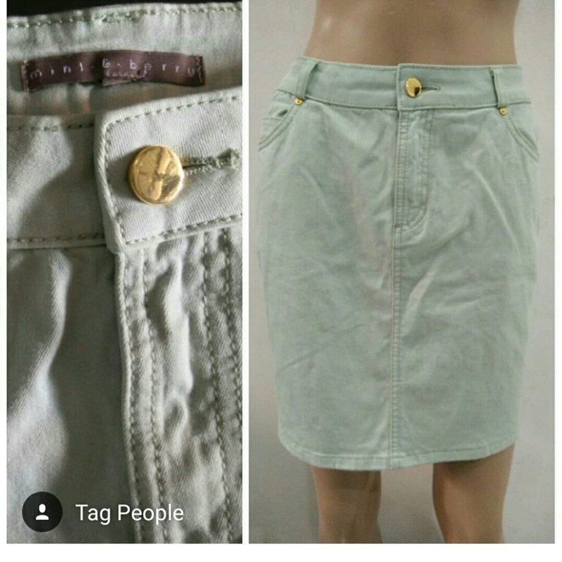 Rok Jeans warna Mint