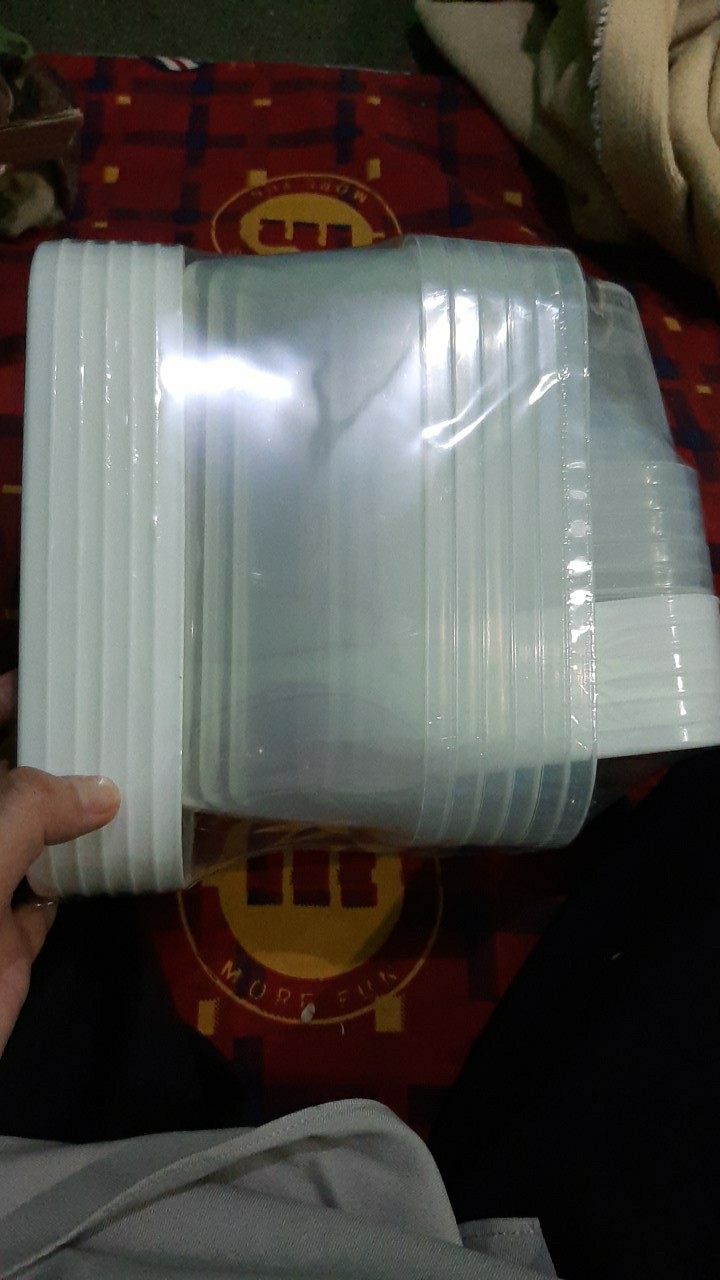 Frenzy Food Container White 1set Isi 12pcs