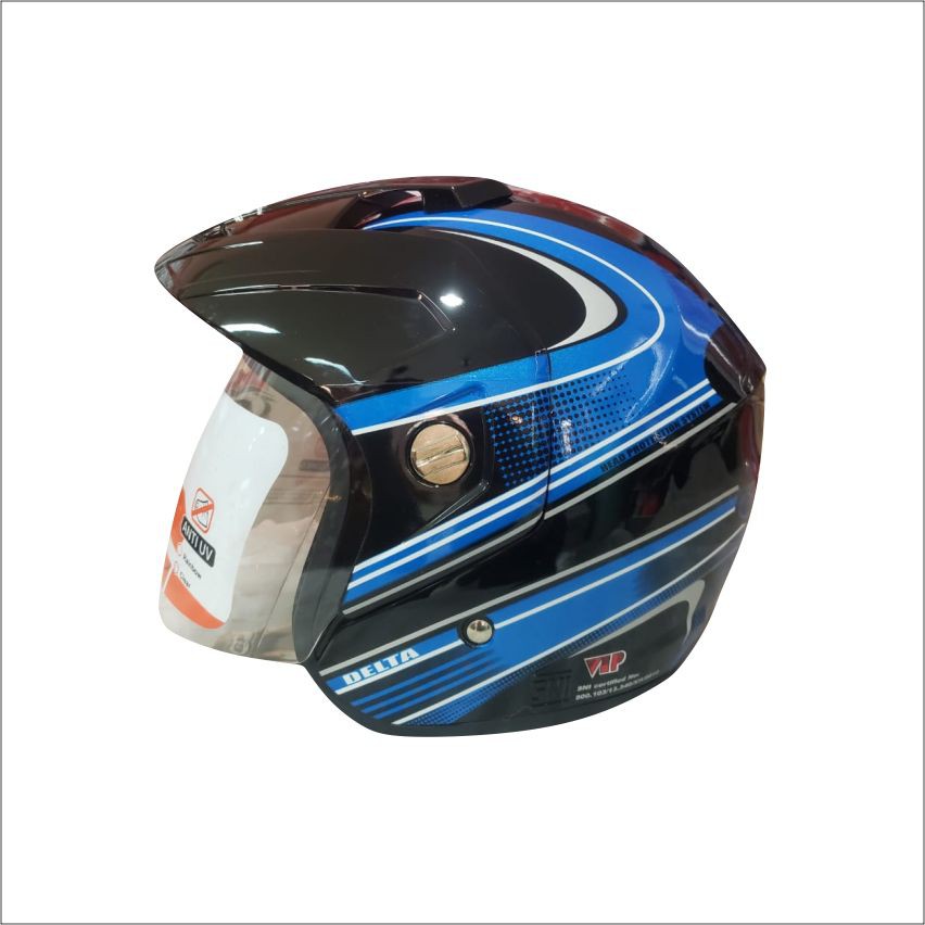 Helm GP Delta Morpheus Black Blue  Half Face