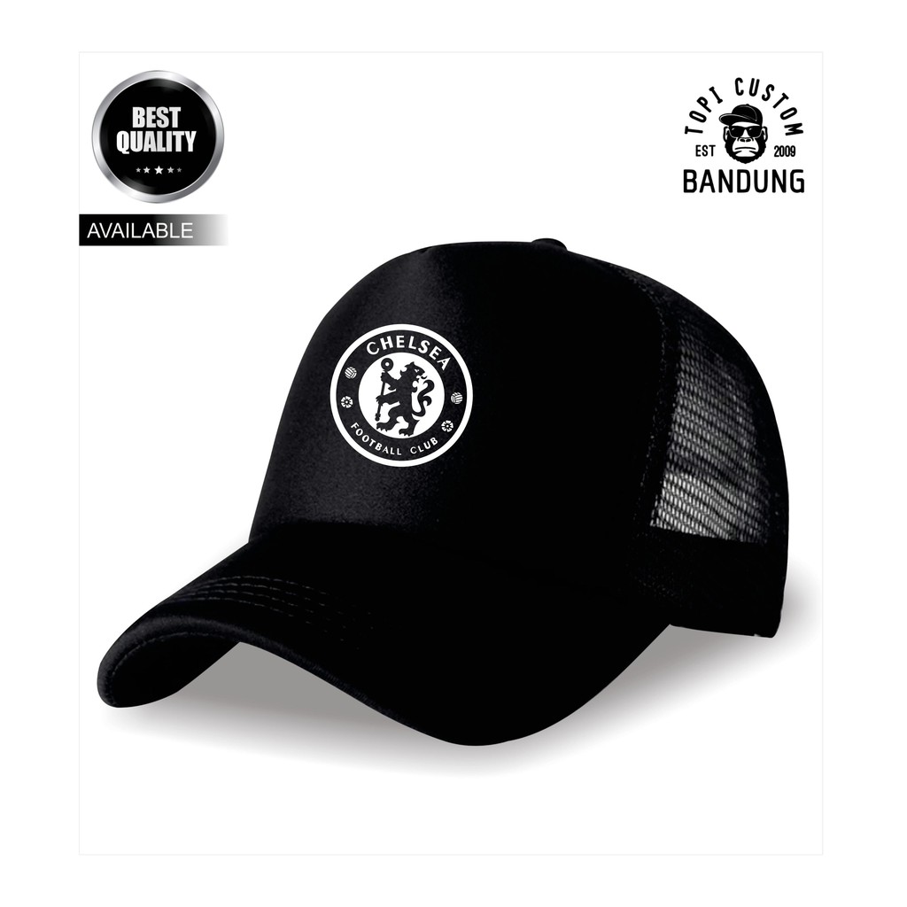 Topi Trucker CHELSEA Pria Wanita Topi Jaring Jala CHELSEA Trucker Cap Bisa Tulis Nama Bisa COD Gratis