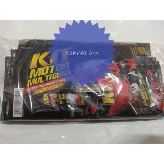 KIT MULTIGUNA SACHET PENGGILAP BODY KIT MOTOR MULTIGUNA SILICONE 25ML harga per sachet