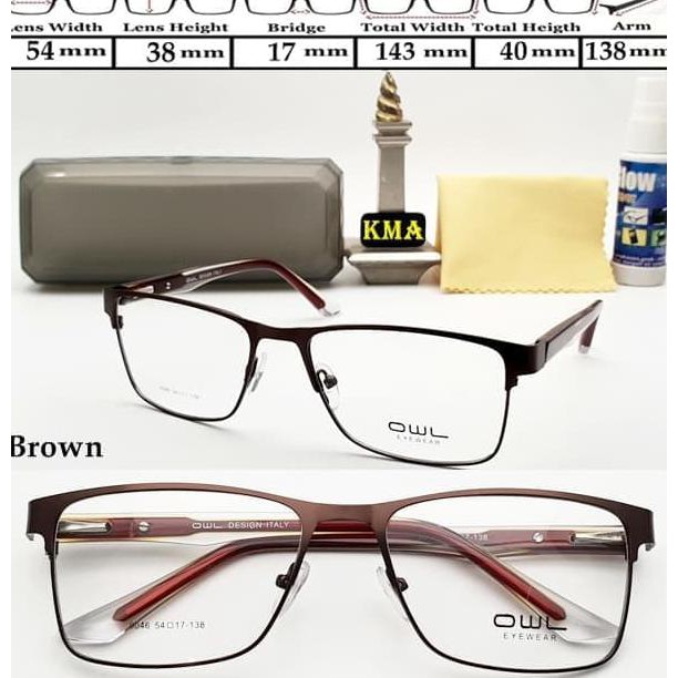 Kacamata Kotak Frame Minus Owl Frame Kacamata Minus Super Unisex 5