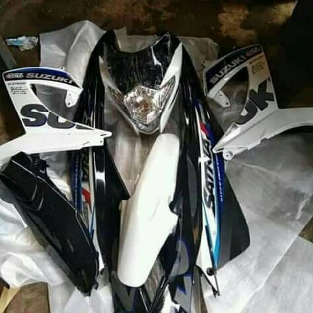 Coper body pul halus suzuki satria fu fl putih hitam