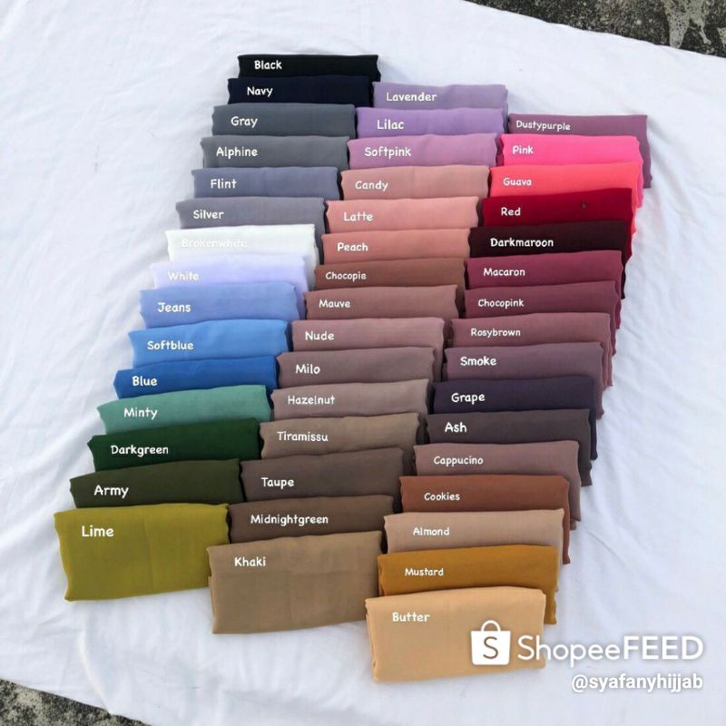 Khimar Segi 4 Syafany Super Finne Polos Murah Meriah-8