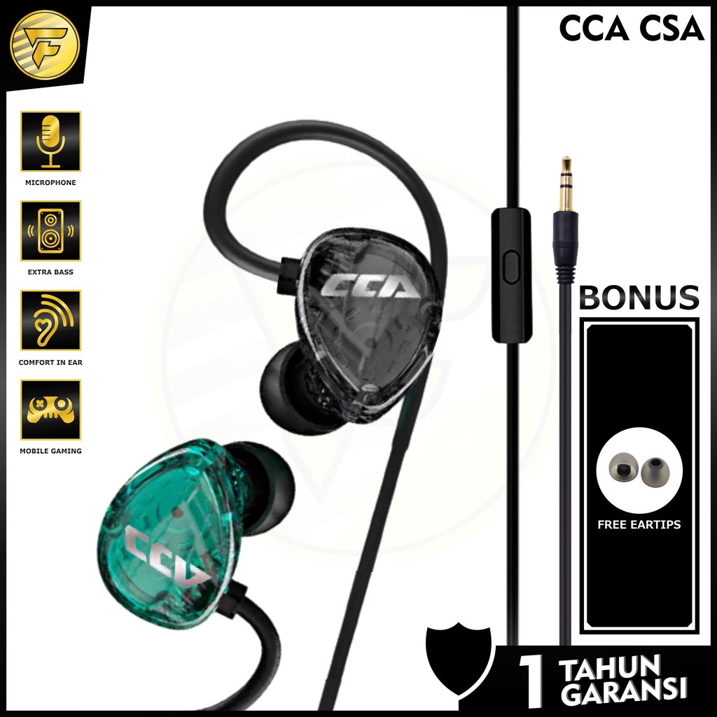 CCA CSA earphone HIFI BASS Booster music telfon sport headset mic original