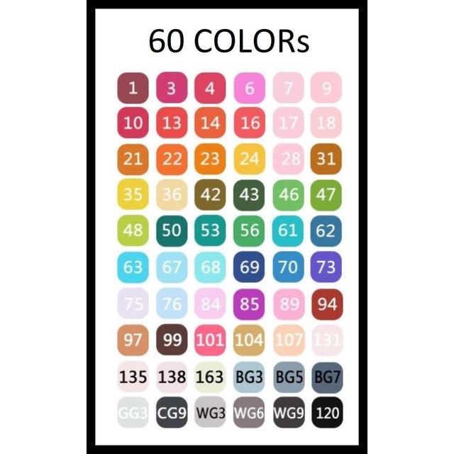 

TERBARUU!! Spidol 60 Warna Anak Gambar Sketsa Twin Marker Sketch Copic PROMO
