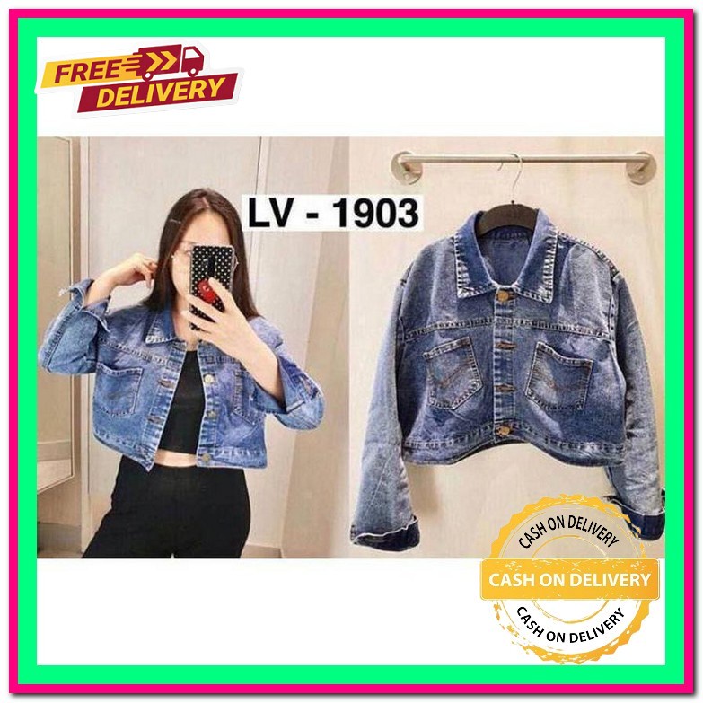 Jaket Wanita Korea Mewah Cwe Distro Cewek Jins Jaket Levis Import Jaket Jeans Mutiara Terbaru 2022 J