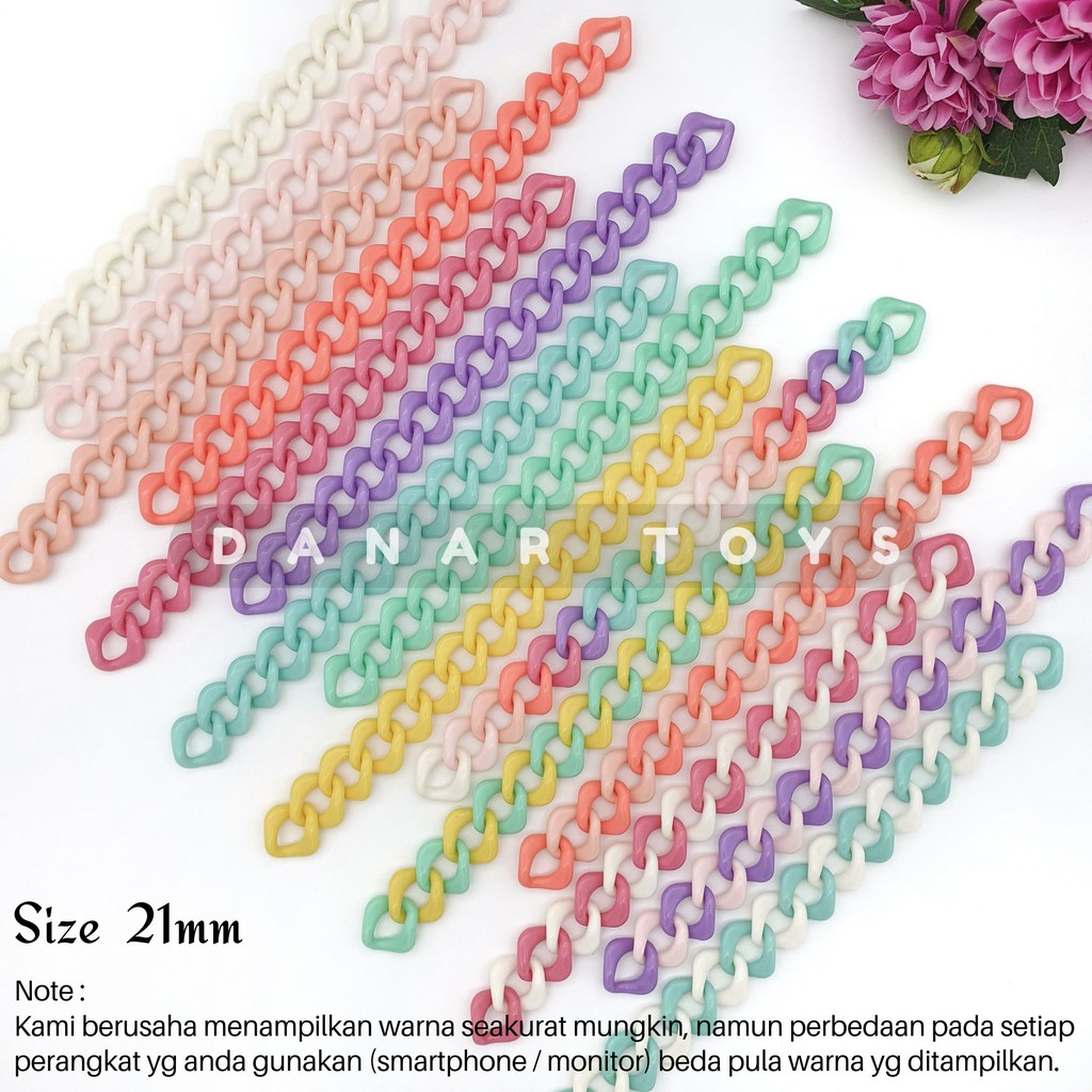 Bahan Konektor Masker / Strap Masker / Mote Rantai Kotak DIY