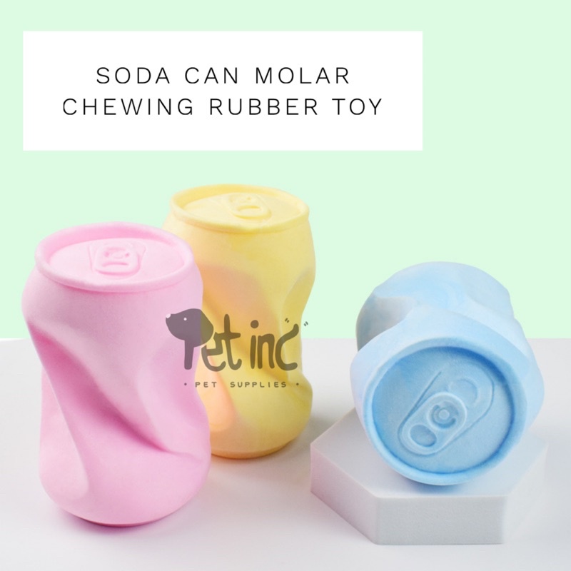 Soda can molar chewing rubber toy