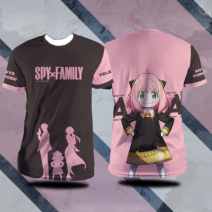 Tshirt Anya Pink Ultimate Fullprint Anime Manga SPY x Family Premium Unisex