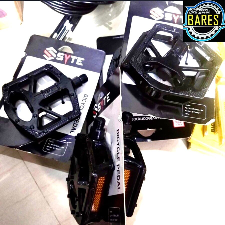 Pedal Sepeda MTB/ Balap / Roadbike / Fixie Syte ST-M421 BK Alloy As Besar