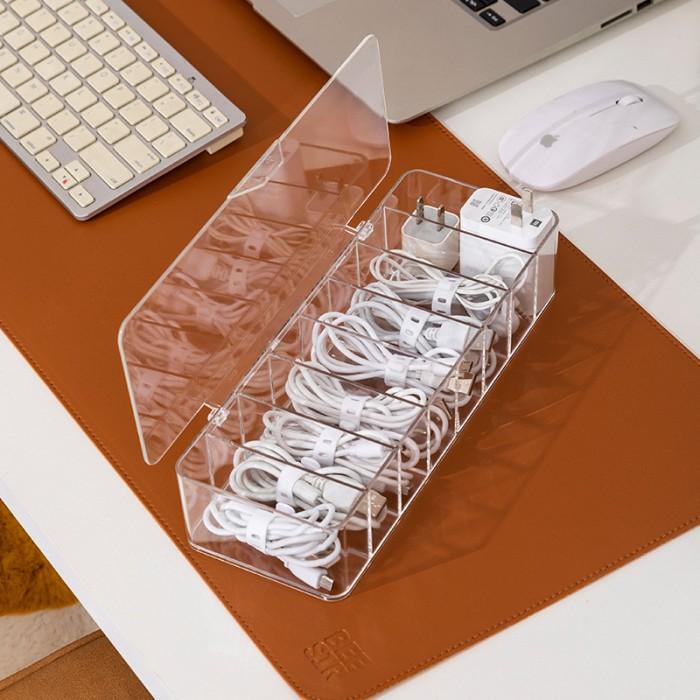 

Holder | TecKanzu Cable Organiser Perapi Kabel Storage Box Acrylic Bening