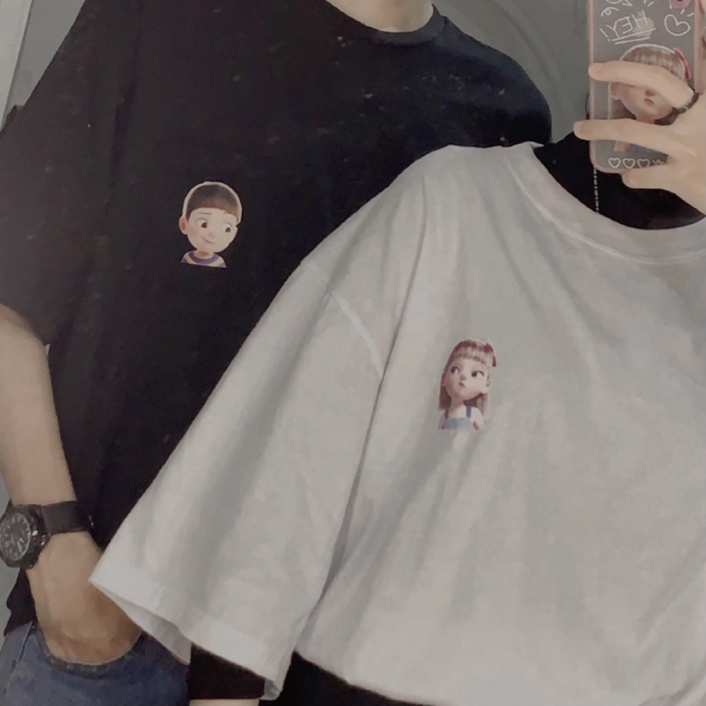 KAOS OVERSIZE CARTOON COUPLE