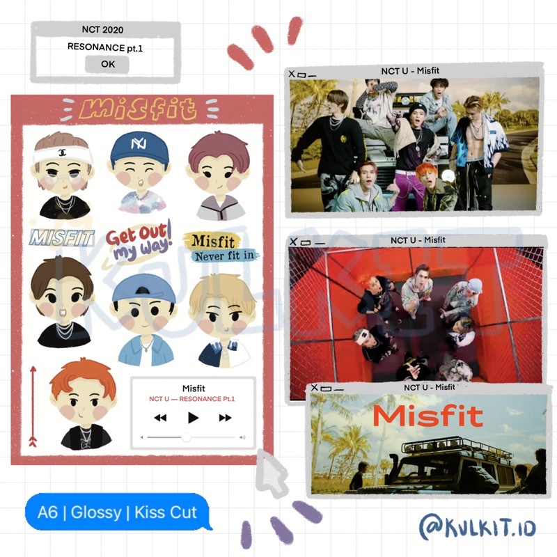 RESONANCE pt.1 Stickers Ncity 2020 (Make a Wish | From Home | Deja Vu | Misfit)