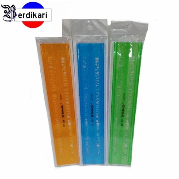 

Produk Unggulan] Penggaris Mal Huruf Butterfly BT-R5 5 mm Sablon Abjad